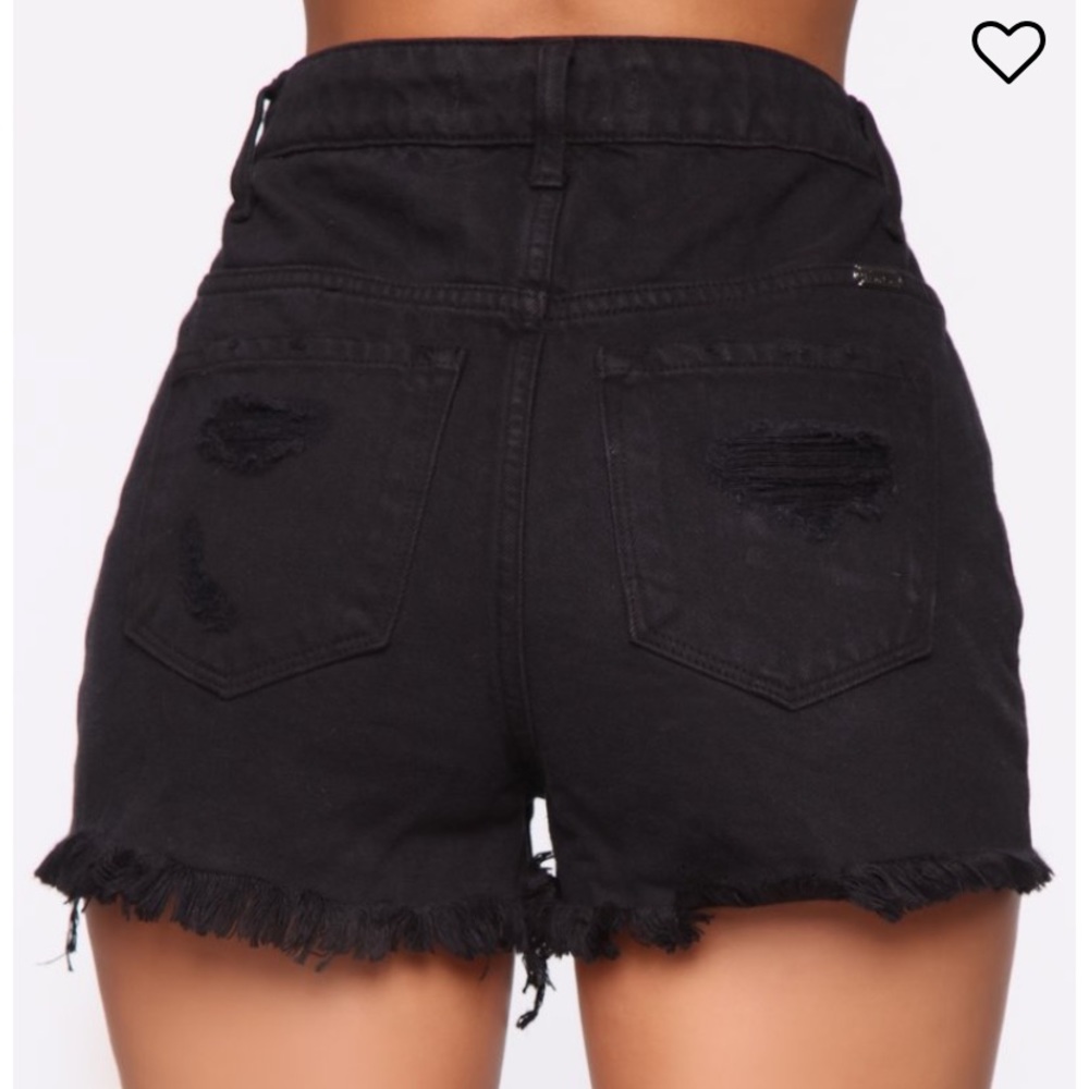 Weekender High Rise Distressed Shorts - Picture 3 of 5
